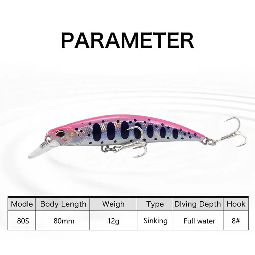 Minnow Wobbler RYUKI 80S coulant à la traîne Swimbait 8 cm 12g Rozantea leurre de pêche Jerkbait app