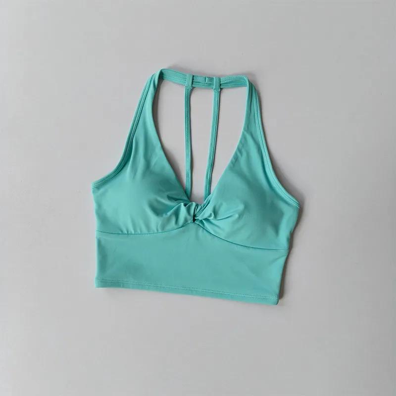 Soutien-gorge de sport respirant et à séchage rapide pour femme, anti-choc, push-up, idéal pour le y