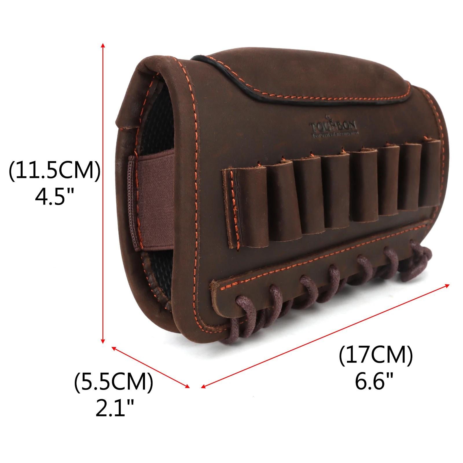 Tourbon-Juste de crosse en cuir avec support de munitions, accessoires de chasse, fusil, joue, odor,
