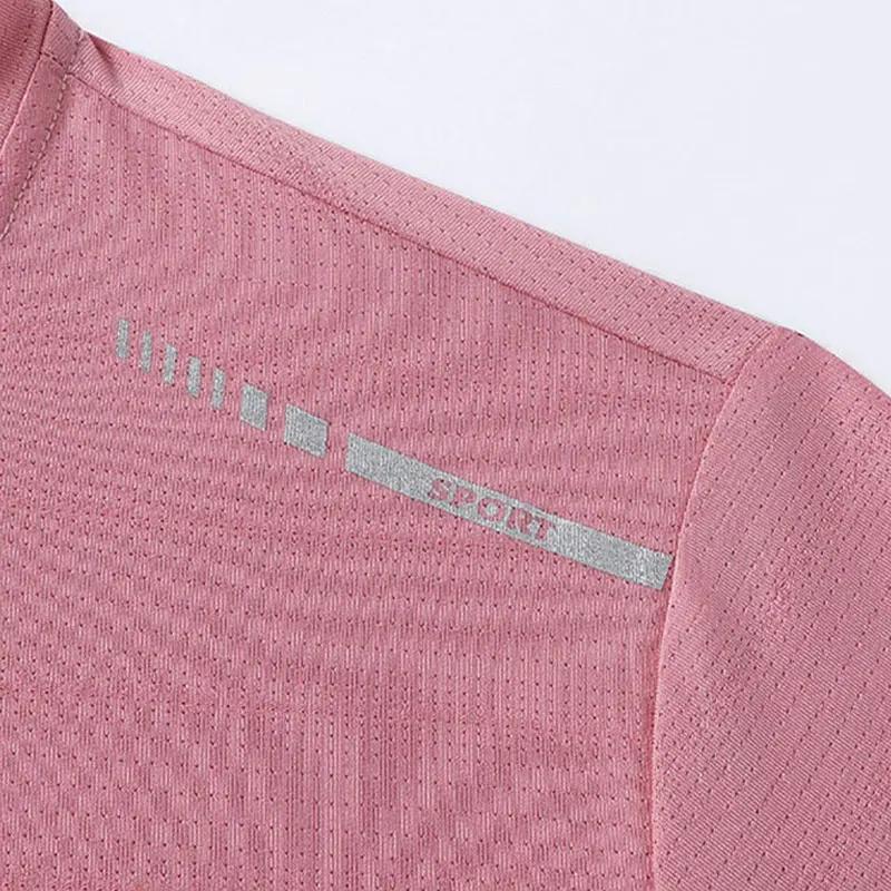 T-shirt course femmes réfléchissant élastique respirant séchage rapide glace soie été