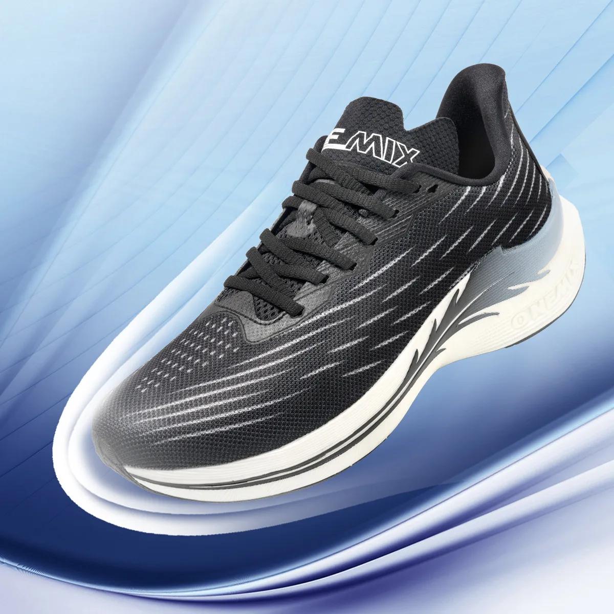 Chaussures de course ONEMIX respirantes sans lacets - Baskets jogging amorties outdoor homme marche sport décontracté