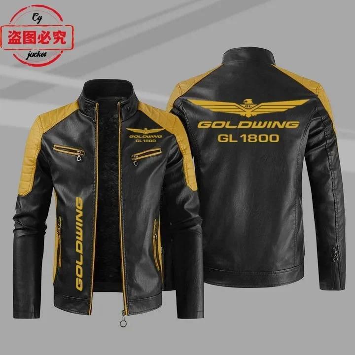Gold Wing 1800 moto LOGO lavé veste en cuir pu hommes coupe-vent automne et hiver printemps et autom