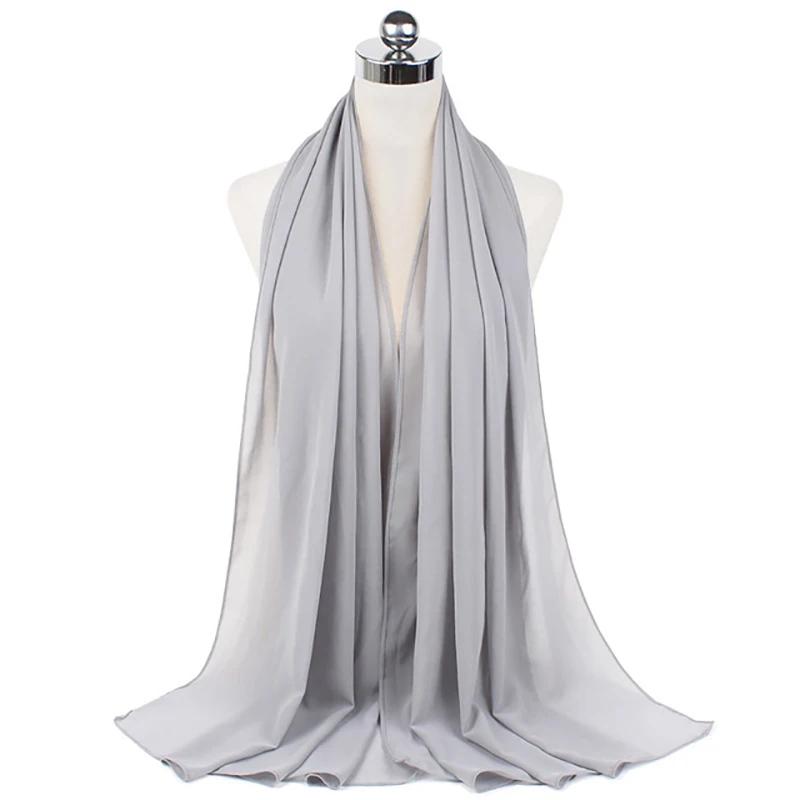 Femmes musulmanes en mousseline de soie Hijab châles écharpe Modal coton Jersey Hijabs plaine douce