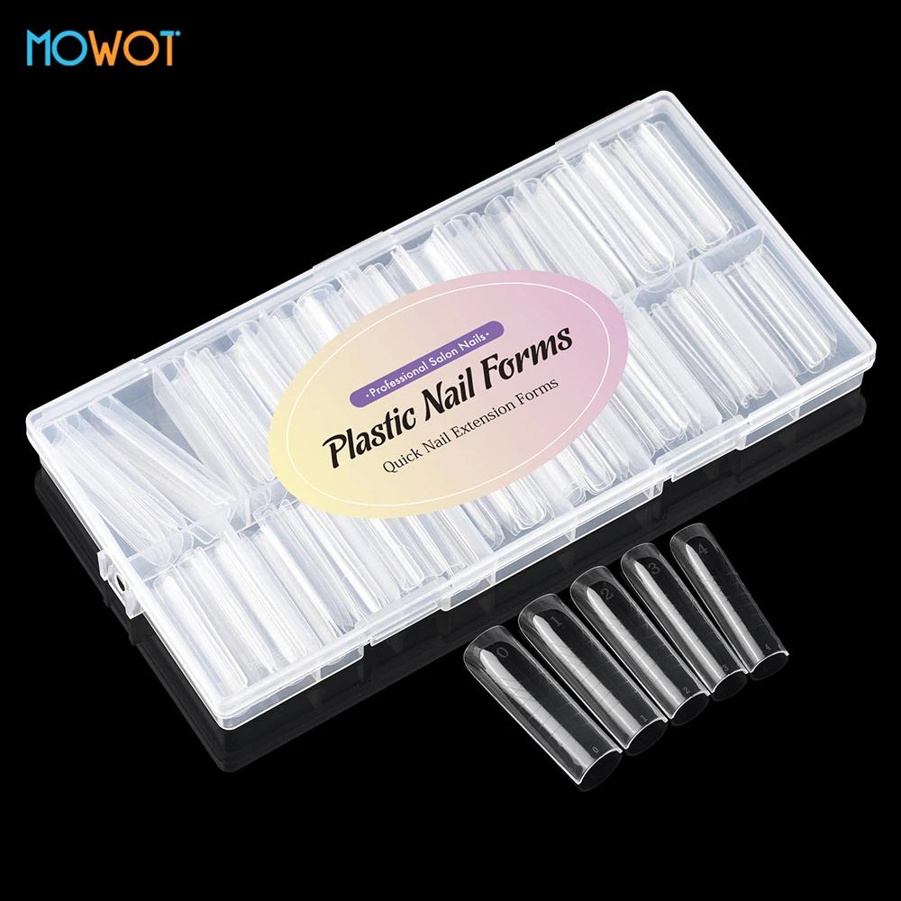 MOWOT nouveau carré double forme d'ongle Extension faux ongles conseils construction rapide Gel moul
