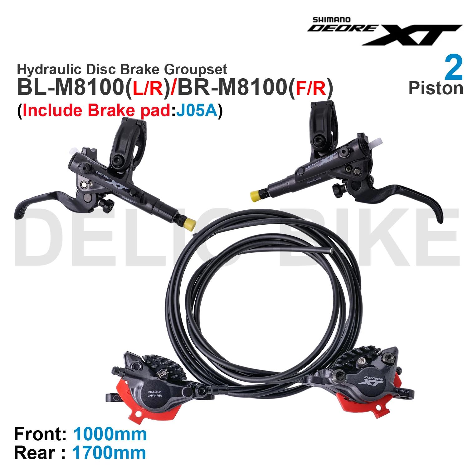 Shimano – ensemble de freins hydrauliques XT M8100, 2 pistons, BL-M8100, BR-M8100, BR-M8120, 4 pisto