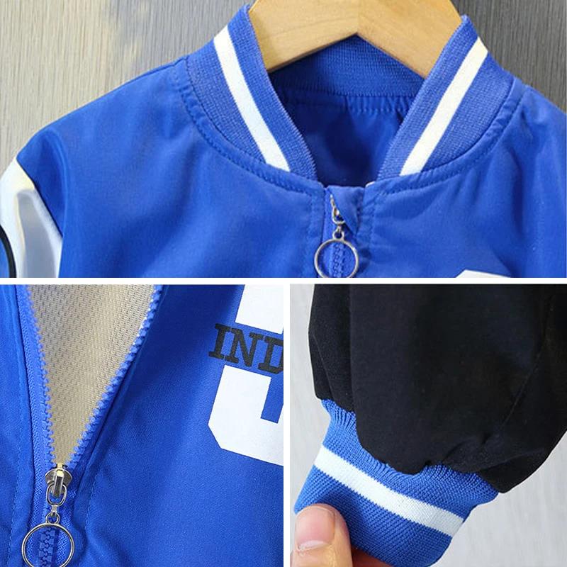 Veste de printemps et d'automne pour garçons, coupe-vent à fermeture éclair, vêtements d'extérieur p