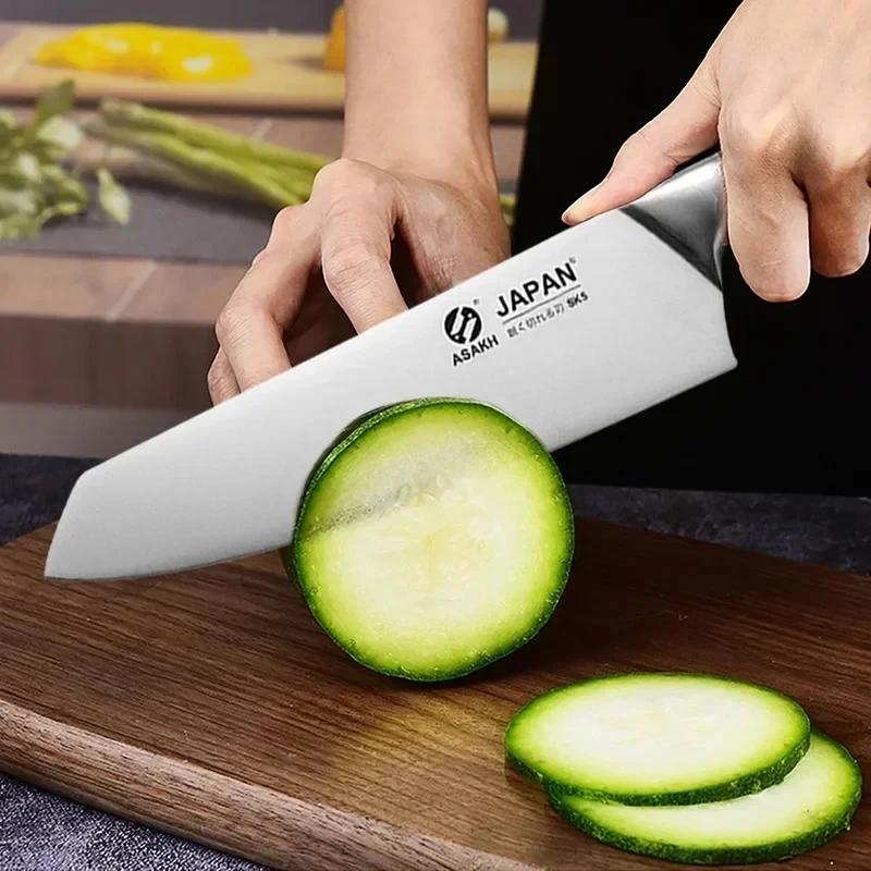 Ensemble de couteaux de cuisine japonais en acier inoxydable, filet de poisson, couperet à viande, c