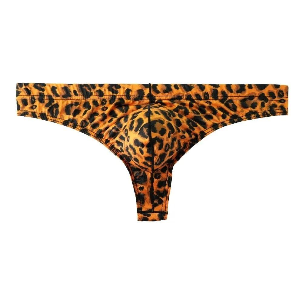 Sous-vêtements pour hommes, lingerie pour hommes, slips imprimés léopard, caleçons taille basse, cul