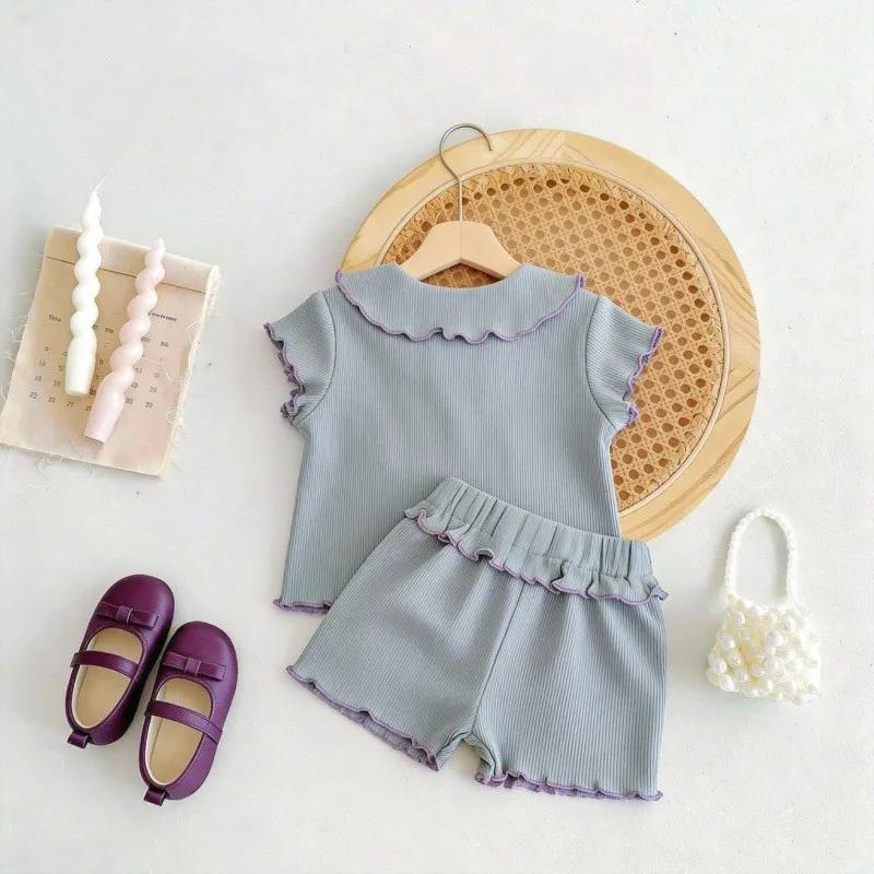Ensemble de vêtements pour bébé fille TZ2812, confortable et tendance, deux pièces avec t-shirt et p