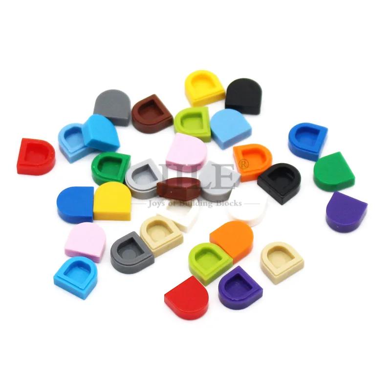 100 pièces Moc carrelage rond 1x1 demi-cercle étendu 24246 assemblage créatif blocs de construction