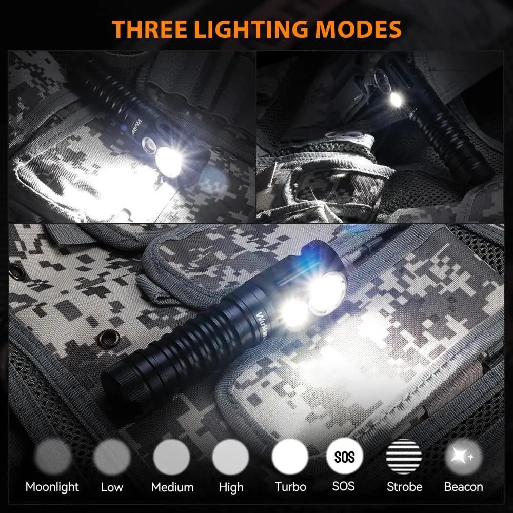 Wurkkos HD20 lampe frontale Rechargeable 2000LM torche magnétique IP68 projecteur 21700 EDC phare ba