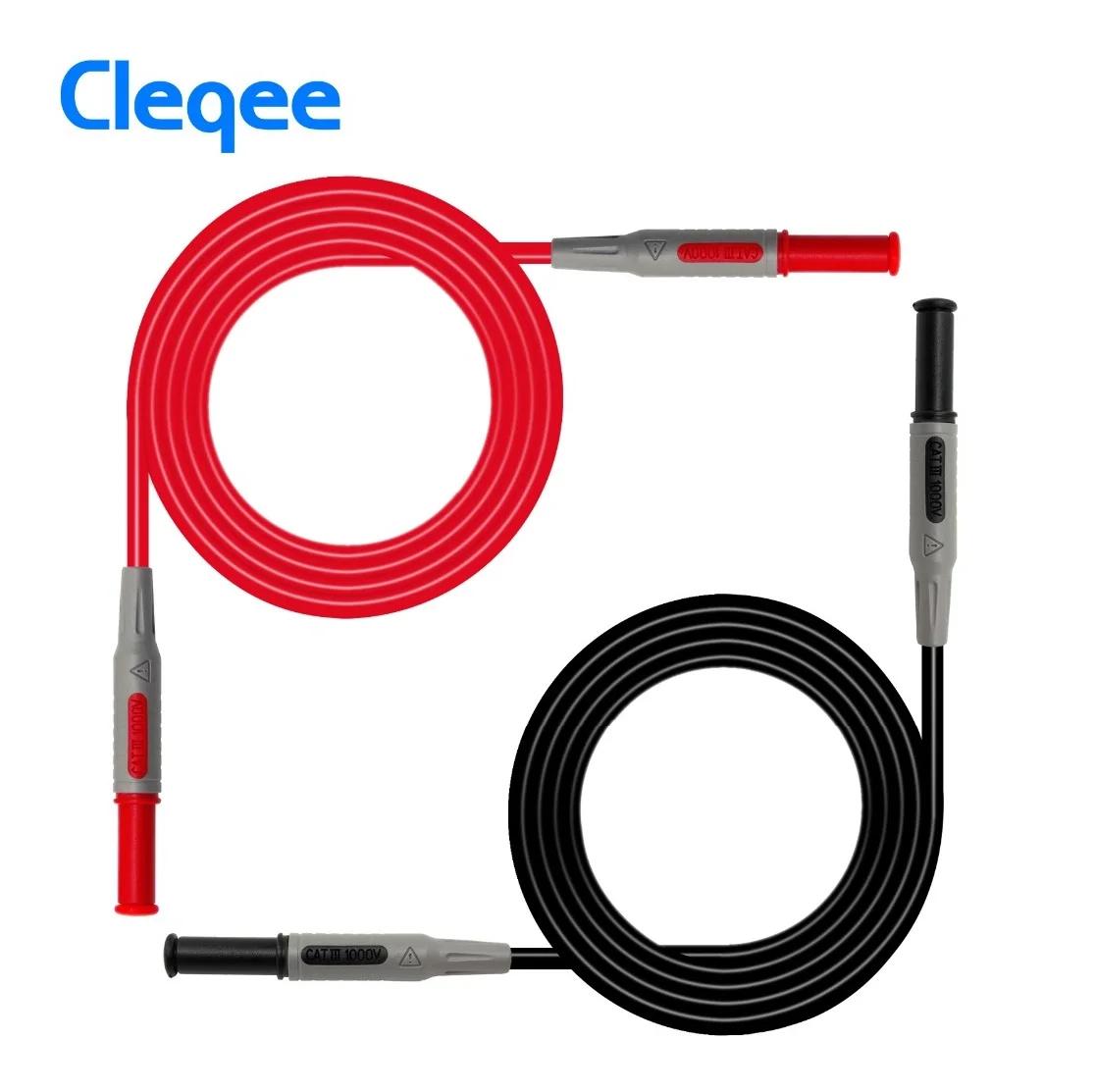 Cleqee P1032 p1033 câble de Test multimètre moulé par Injection 4mm ligne de Test de fiche banane câ