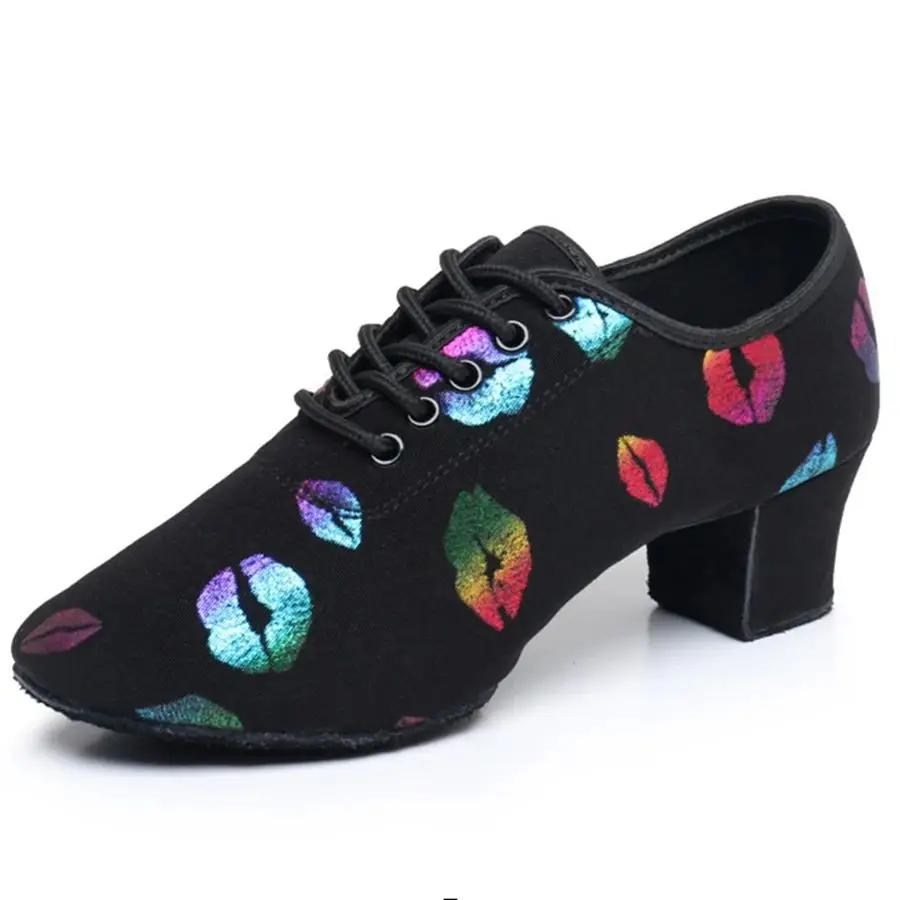 Chaussures de danse pour femmes, chaussures de danse Jazz pour salle de bal, Salsa latine, talons ha