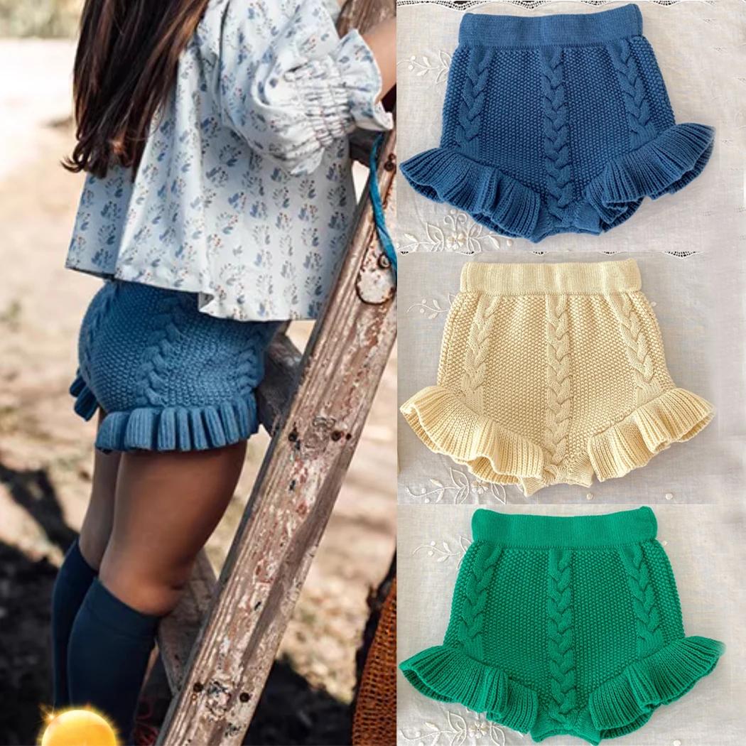 Automne bébé filles tricoté Shorts enfants Bloomer enfant en bas âge princesse PP Shorts enfants fil