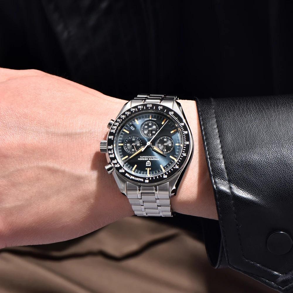PAGANI DESIGN 2026 nouvelle lune montres pour hommes montre à Quartz de luxe pour hommes VK63 chrono