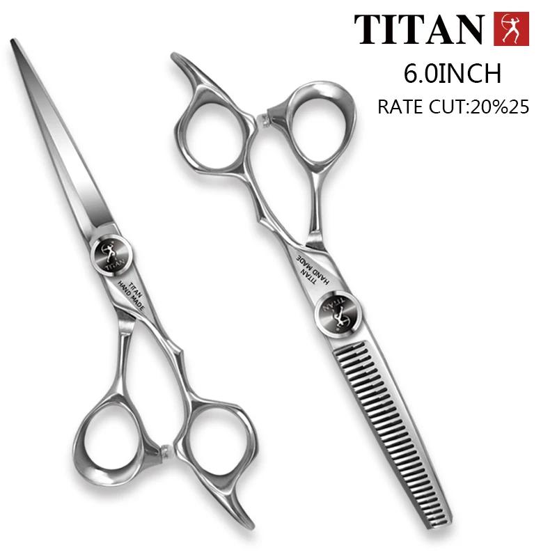 TITAN – ciseaux de coiffeur professionnels, ensemble de 5.5 6.0 pouces, en acier japonais 440c