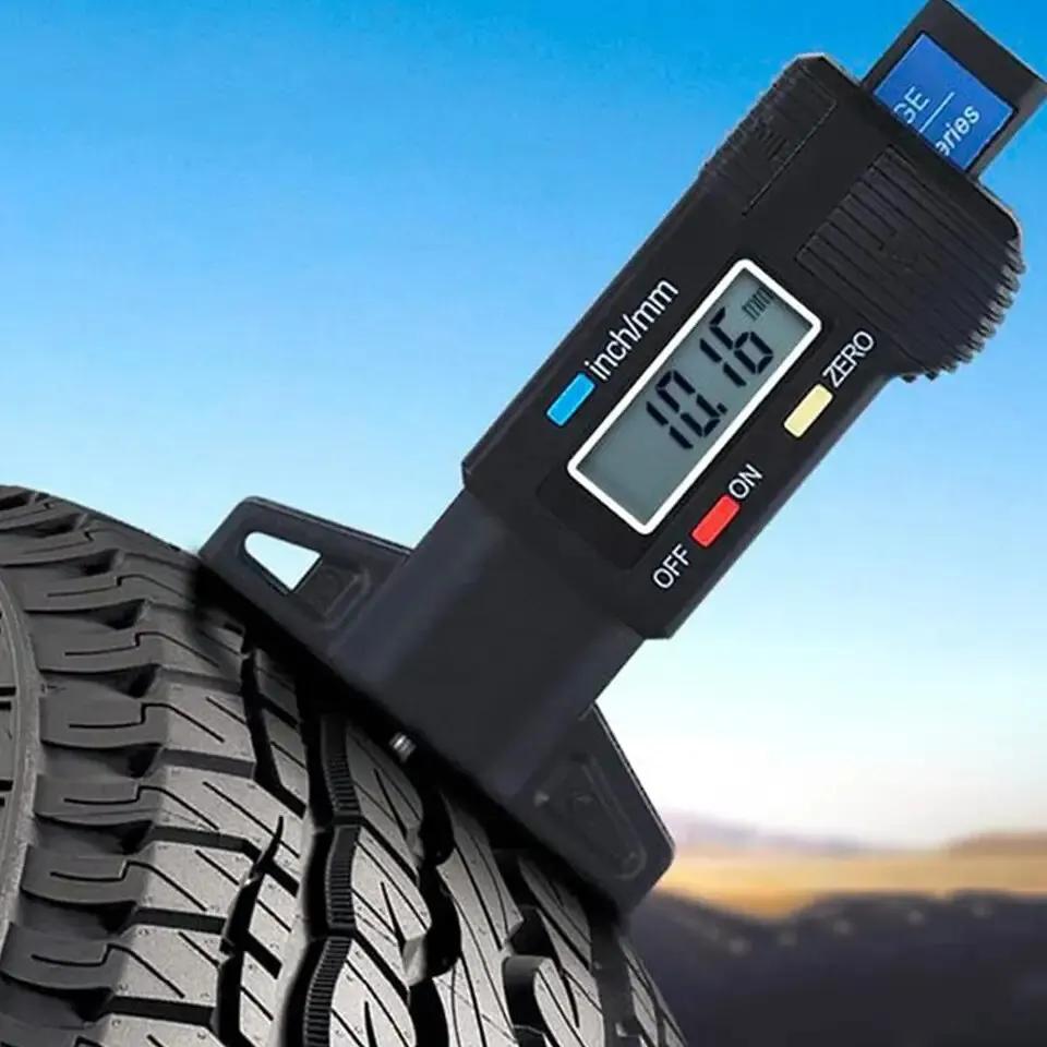 Jauge de profondeur numérique LCD pour voiture, jauge de profondeur de bande de roulement, outil de