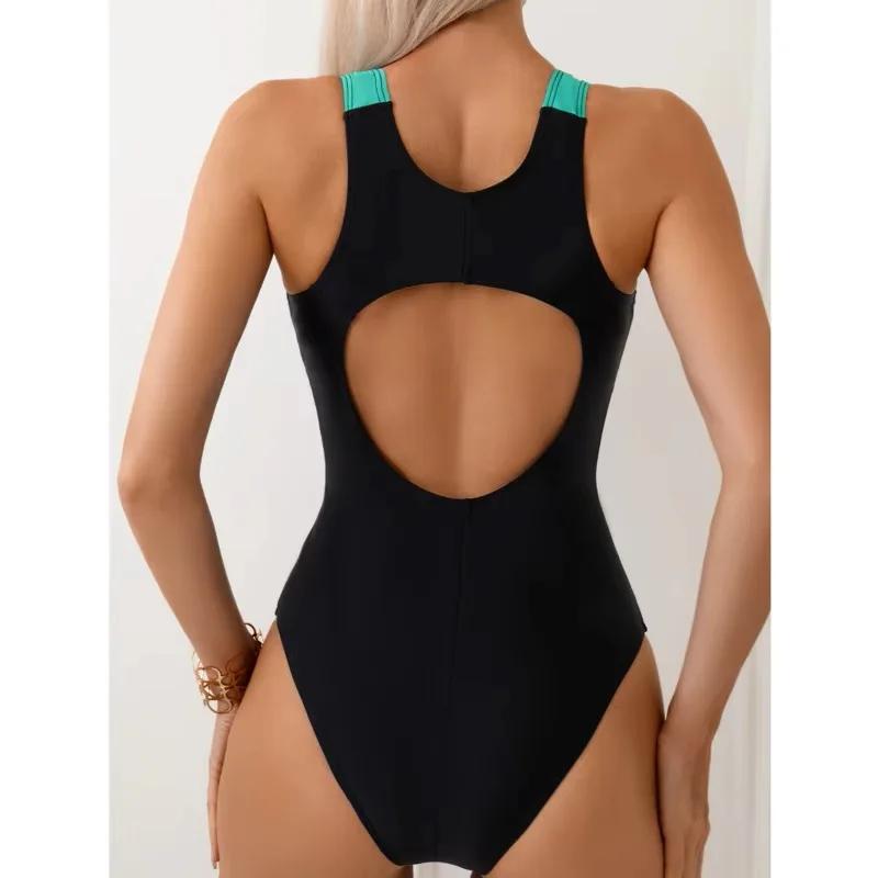 Été Sexy une pièce maillots de bain fermé femmes maillots de bain sport pour vêtements de natation c