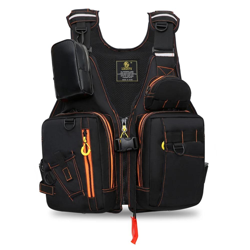 gilet de sauvetage multifonctionnel pour la pêche en plein air, un incontournable pour la sécurité.