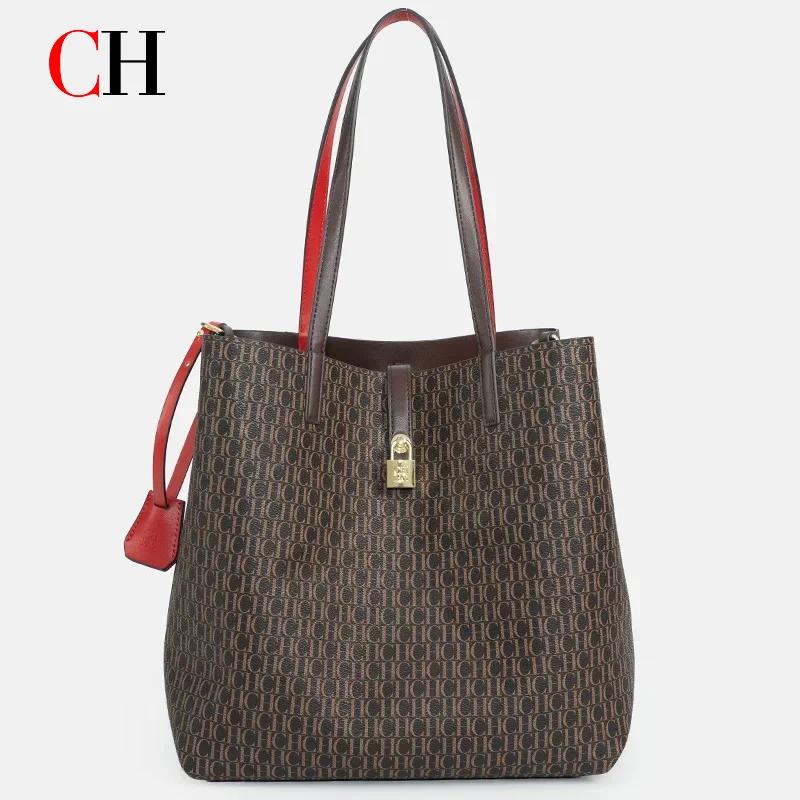 CH – sac à bandoulière essentiel de grande capacité pour femmes, Design multifonctionnel imprimé ave