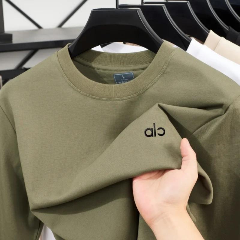 T-shirt à col rond pour homme, nouvelle collection automne, marque de mode haut de gamme, avec badge