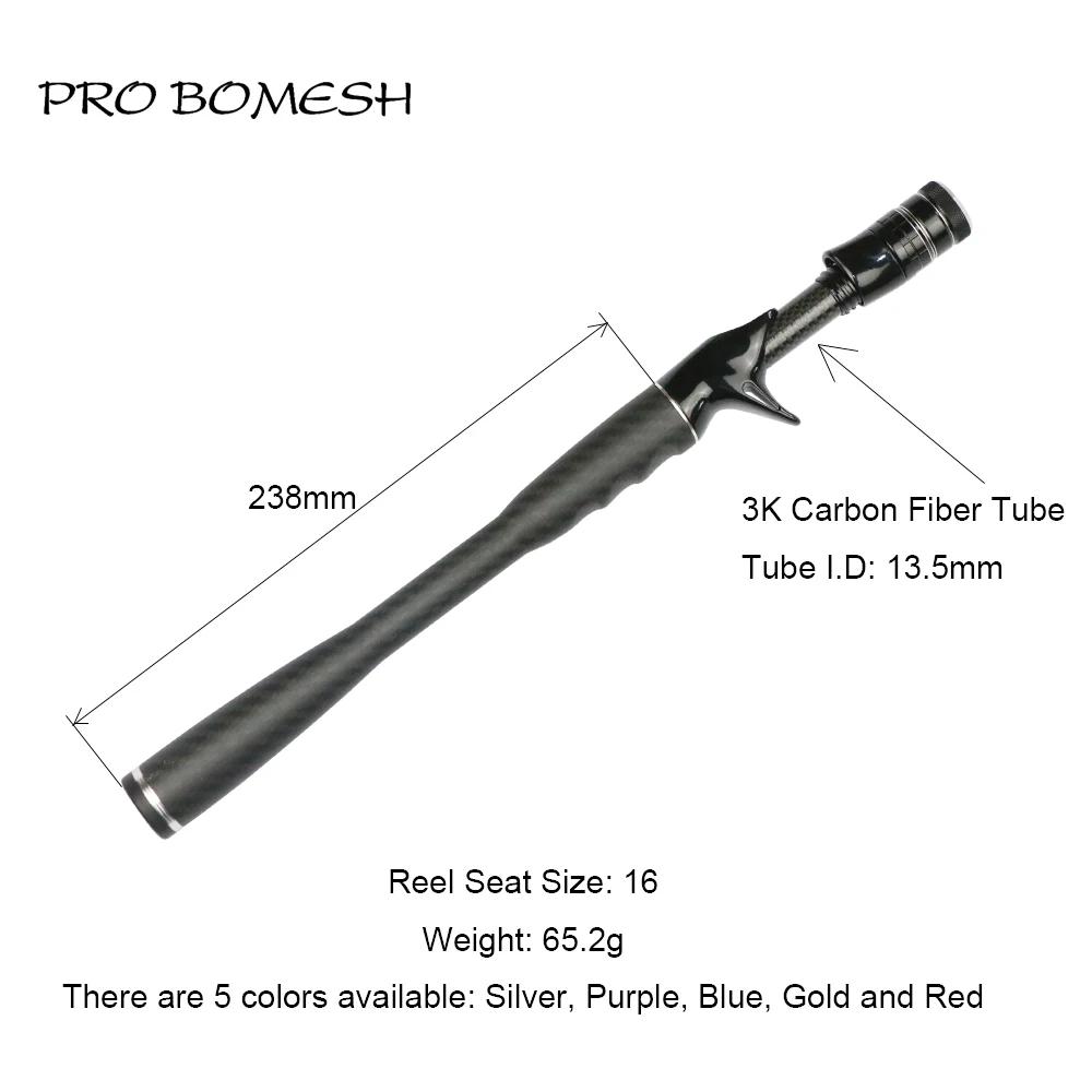 Pro Bomesh filature coulée pleine longueur en Fiber de carbone poignée Kit truite canne à pêche bric
