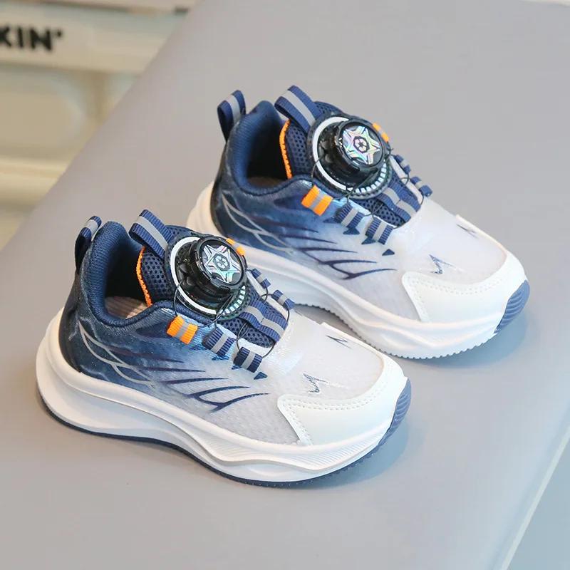 Tenis enfant chaussure baskets décontractées pour garçon enfant chaussure pour fille boutons rotatif