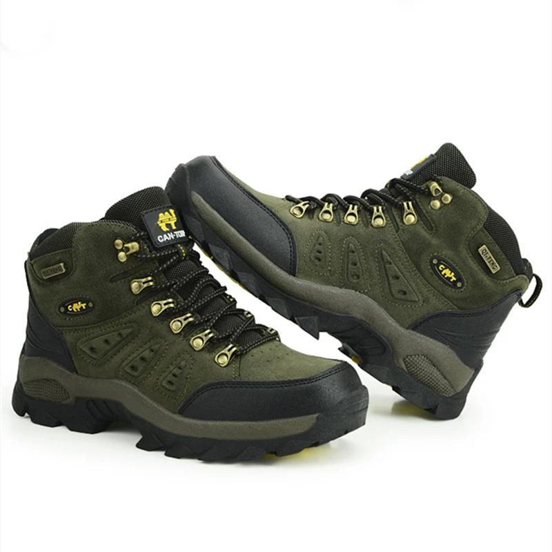 Grande taille 48 bottes de randonnée hommes été hiver en plein air fourrure chaude antidérapant mode