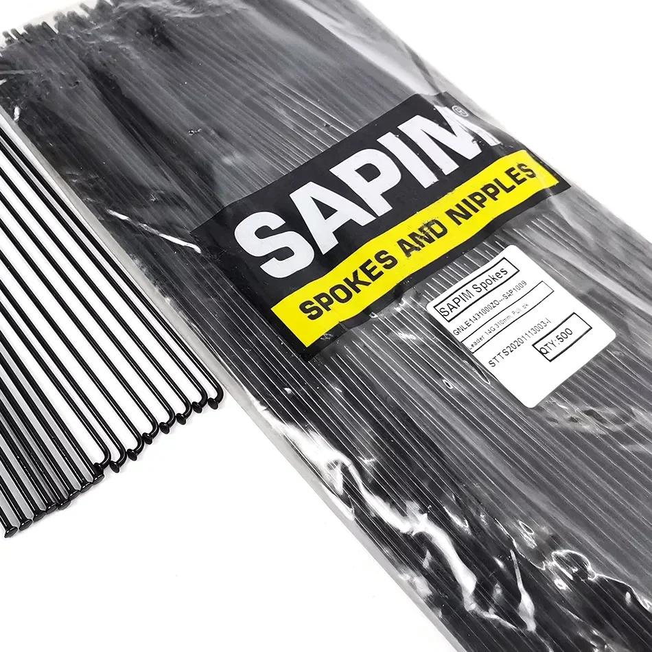 SAPIM-Rayons de vélo en forme de J avec capuchon en cuivre, rayons de vélo, rayons de vélo noirs, ra