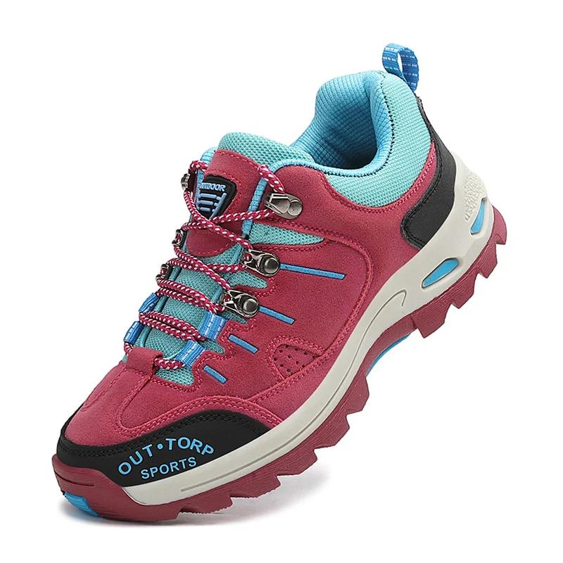 Chaussures de randonnée professionnelles en daim et cuir pour femmes, baskets de Trekking en plein a