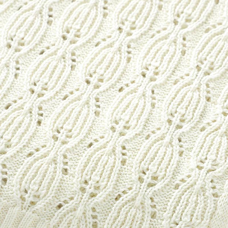 Tricot bébé couverture coton 90*70CM enfant en bas âge lange d'emmaillotage doux Plaid nouveau-né ga