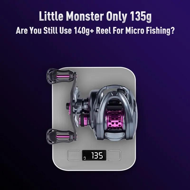 7.1:1 8.1:1 4kg Micro Monstre peu profond bobine lumière bobine Kingdom Baitcasting pêche bobine 135