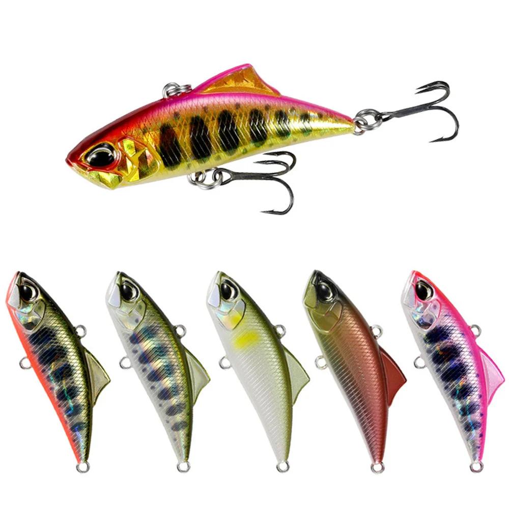 Leurre rigide vibrant vibrant avec triple hameçon, appât Élidéal pour la pêche hivernale sur glace,