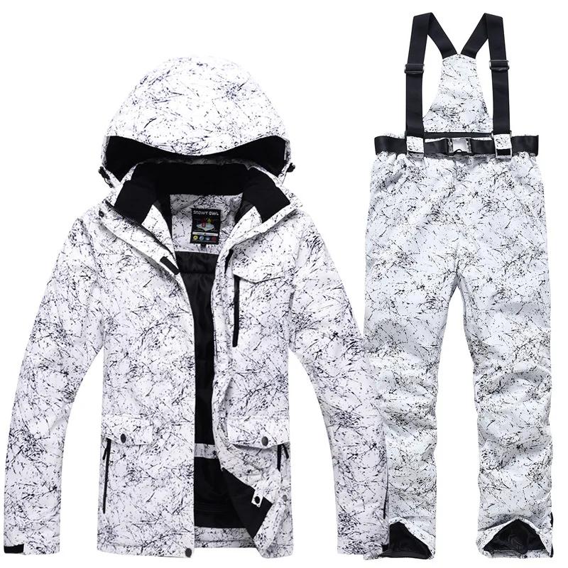 Combinaison de ski homme épaisse et chaude - Veste pantalon snowboard imperméable coupe-vent hiver