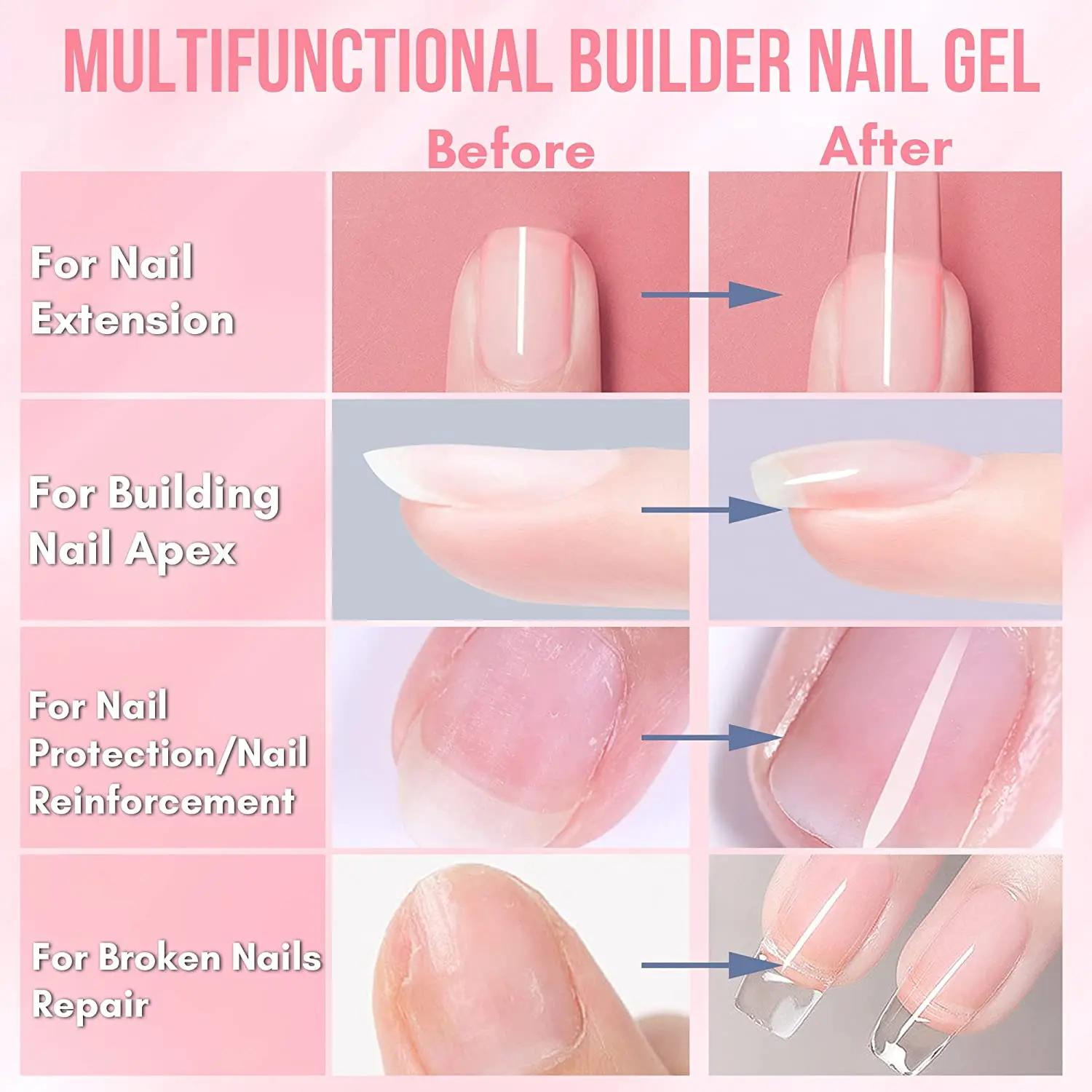 Makartt-Gel 5 en 1 pour Extension d'Ongles, Renforce et Réparation, Couche de Base, Verhéritage à On