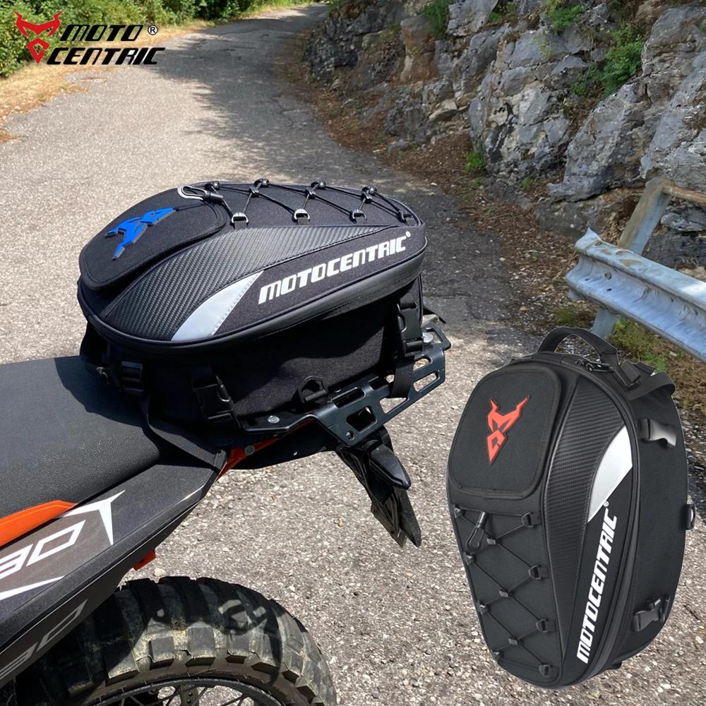 Sac arrière de moto étanche MOTOCENTRIC, sac de siège arrière multifonctionnel et Durable, sac à dos