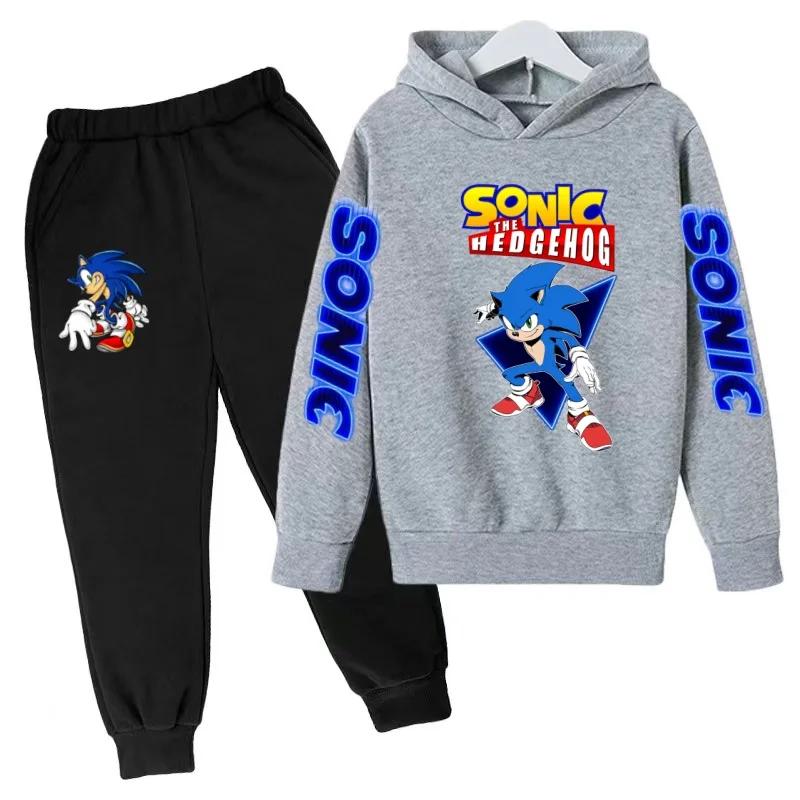 Vêtements Supersonic pour enfants, sweat-shirt bleu, manteau + pantalon, ensemble deux pièces à capu