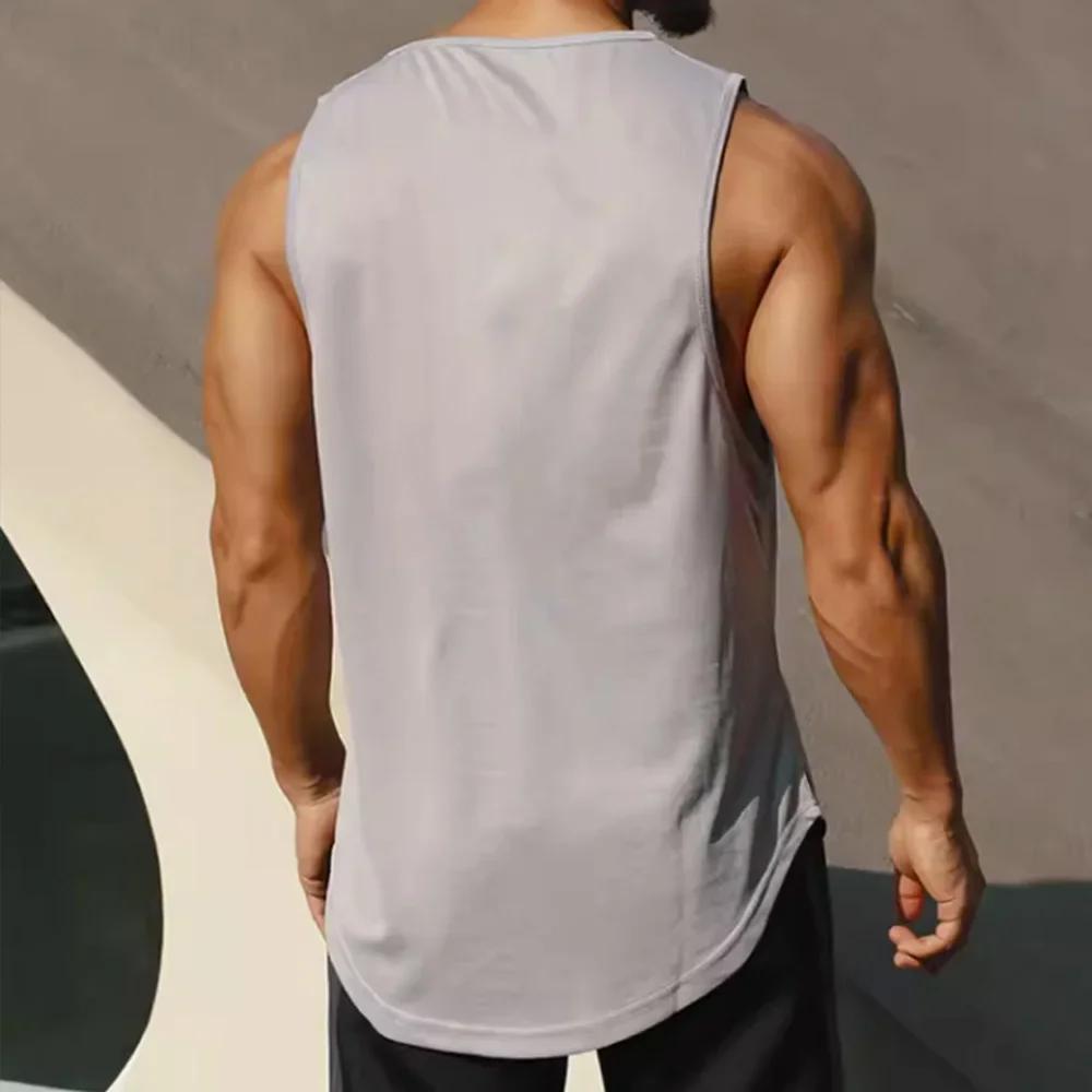 Débardeur de gymnastique pour hommes Fitness sans manches course T-Shirt de sport hommes séchage rap