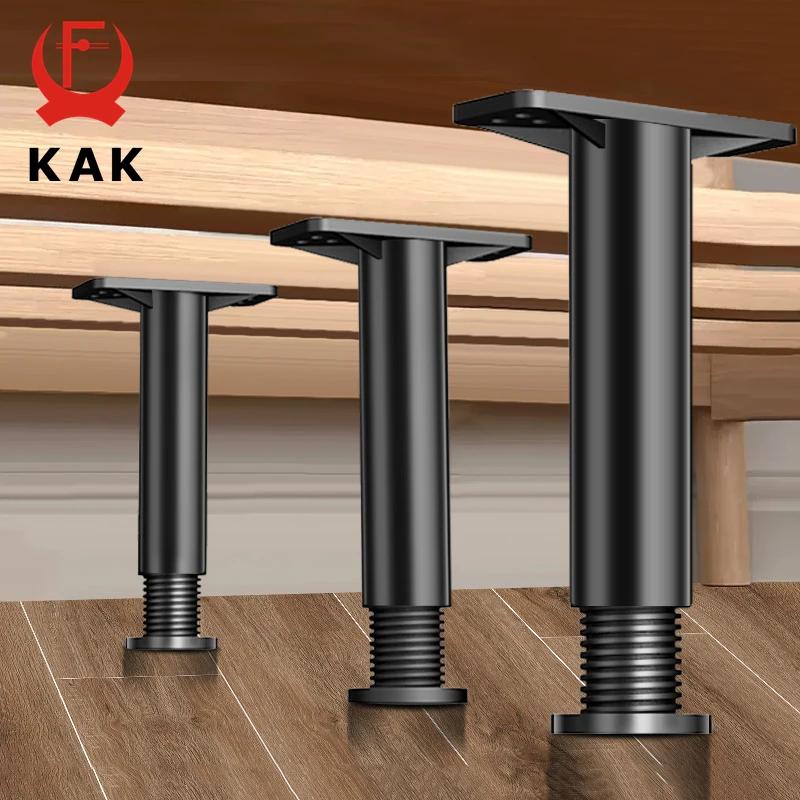 KAK pieds de meubles noirs, Support de poutre de lit réglable, pieds de Table de canapé, remplacemen