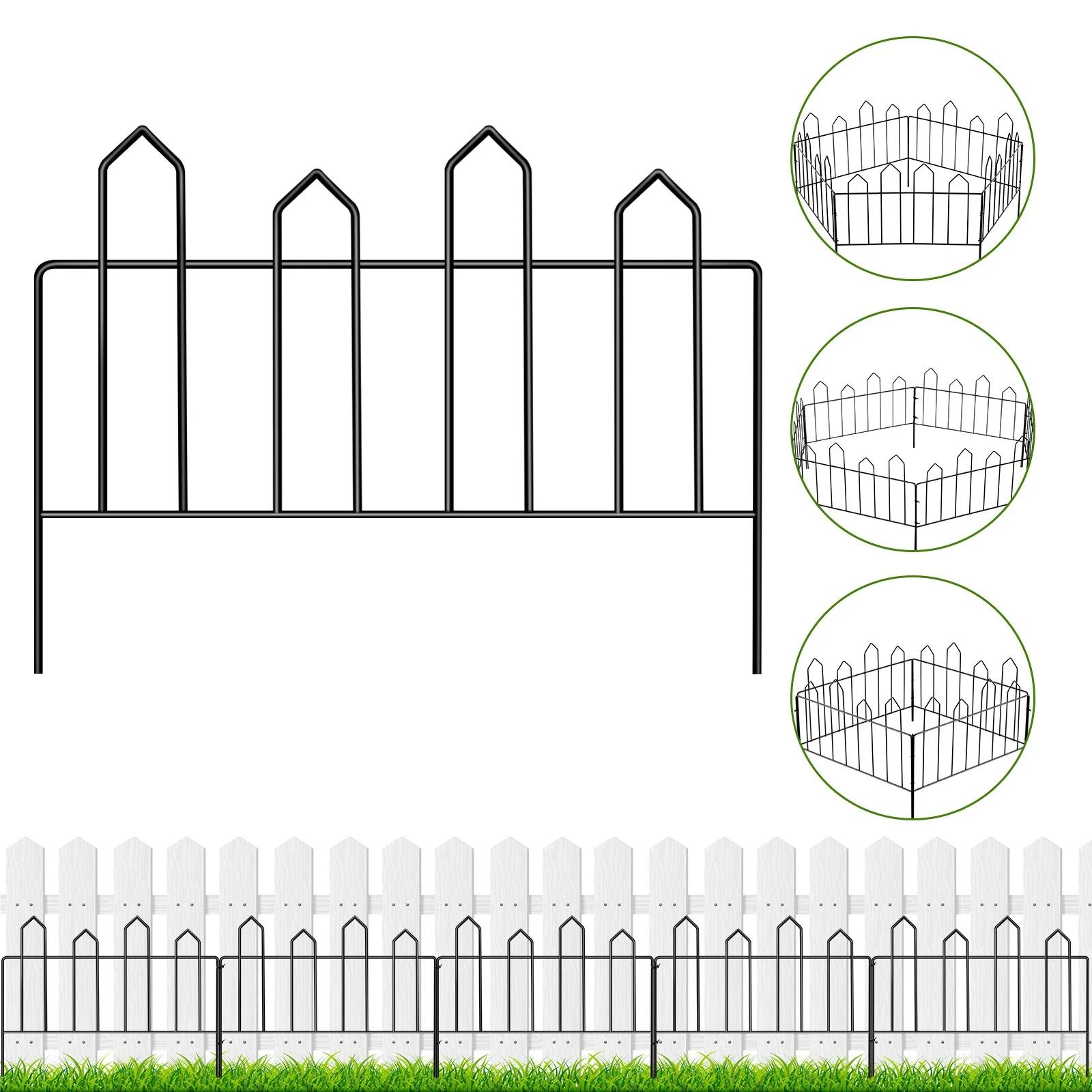 Clôture Décorative de Jardin en Fil D.lique, Bordure Extérieure de 13 Pouces (H) x 10 Pieds (L), Pet