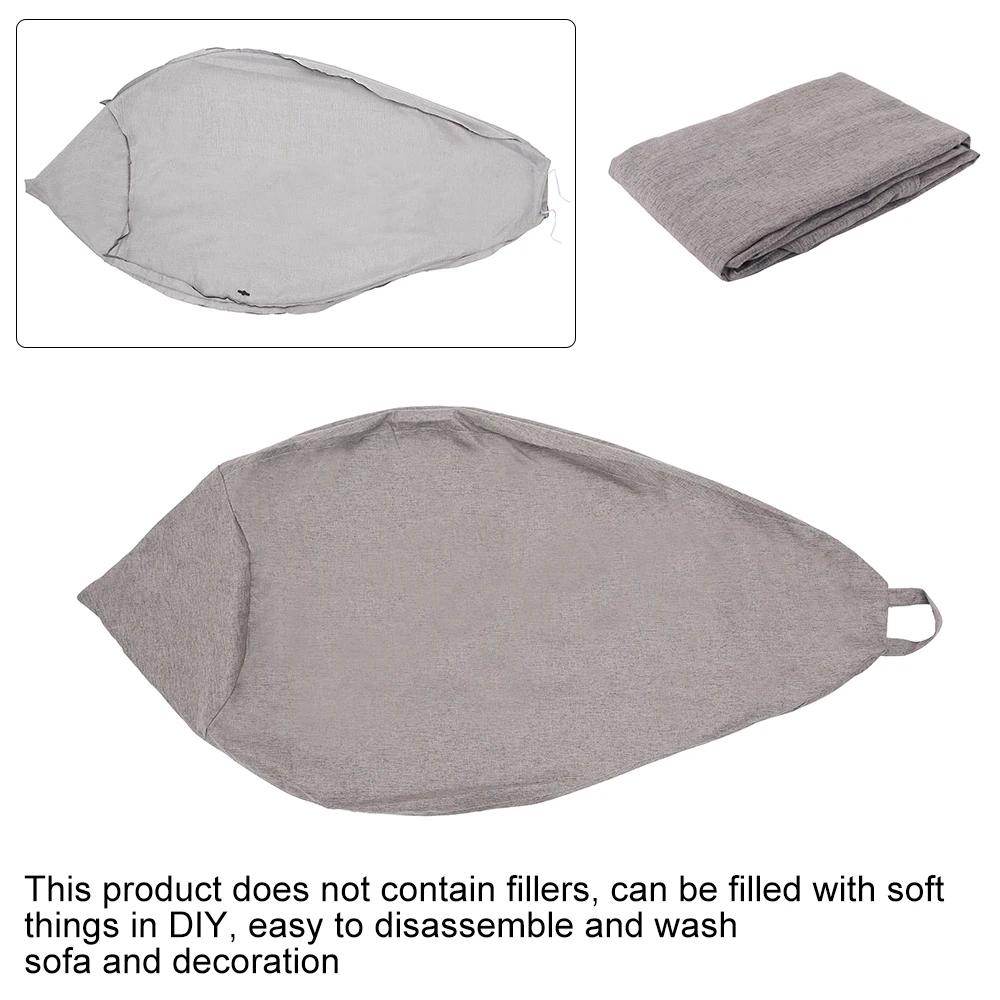Juste de canapé paresseux sans remplissage, siège de chaise longue en lin, pouf, canapé bouffant, ta