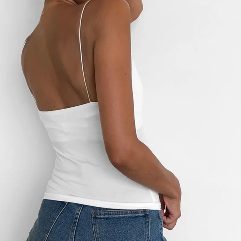 Camisole en Fibrisole Sexy pour Femme, Camisole Mince, Glaçure Précieuse, Bretelles Féminines, Basiq