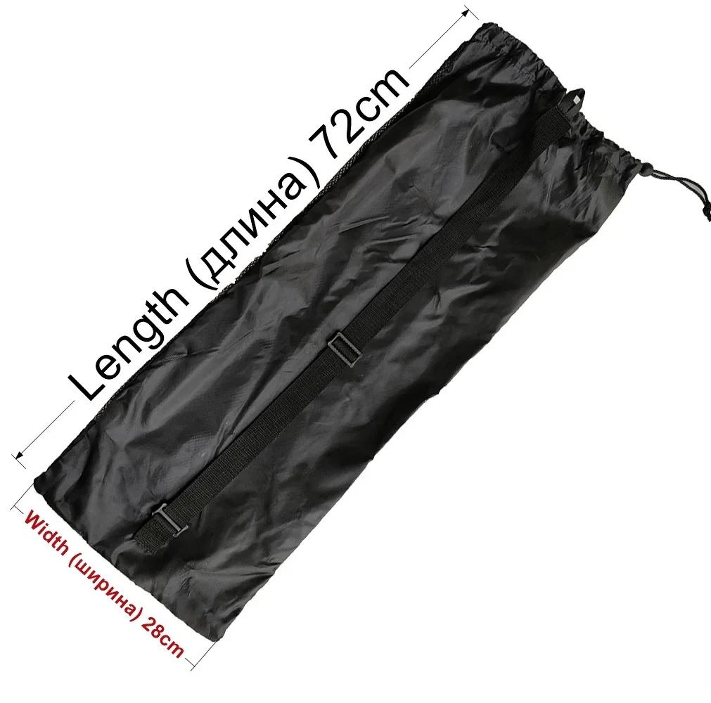 Sac à cordon en maille noire avec palmes longues pour sac à dos de plongée 72*28 cm