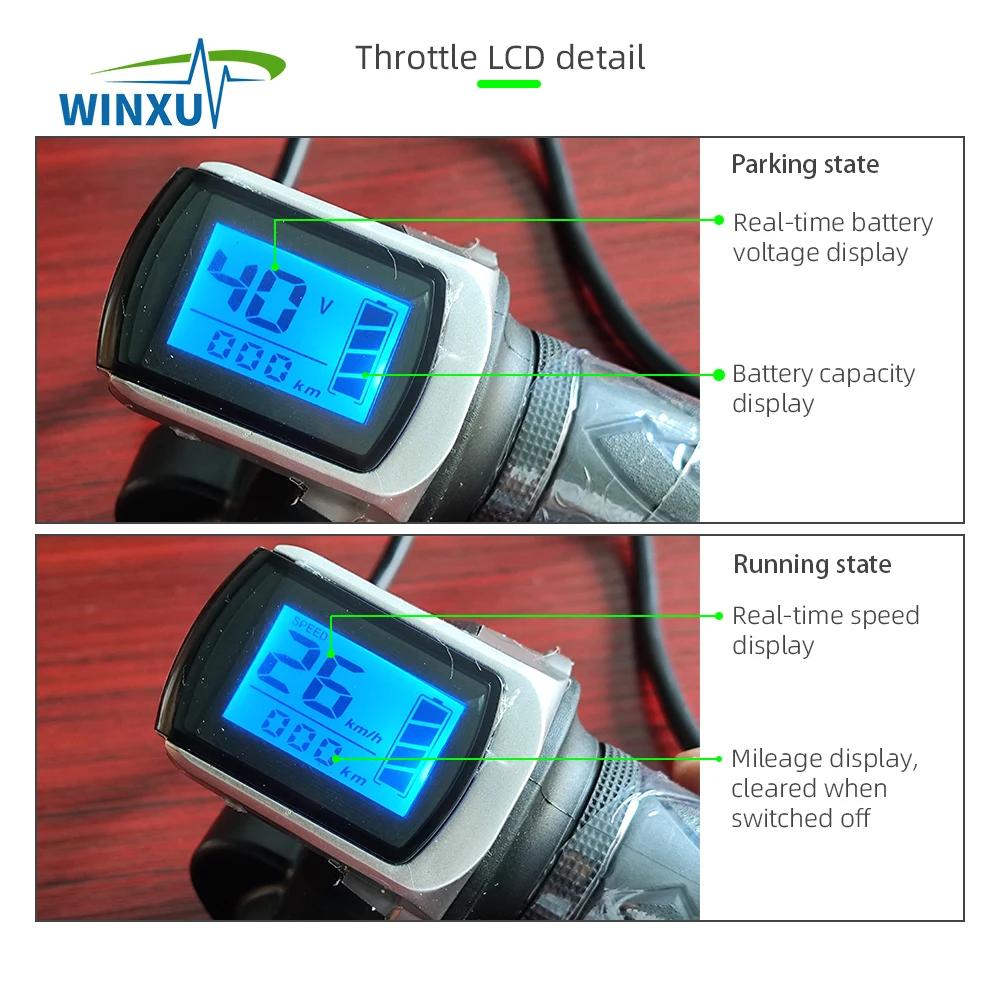 Accélérateur LCD pour vélo électrique, affichage de la vitesse, 24V 36V 48V