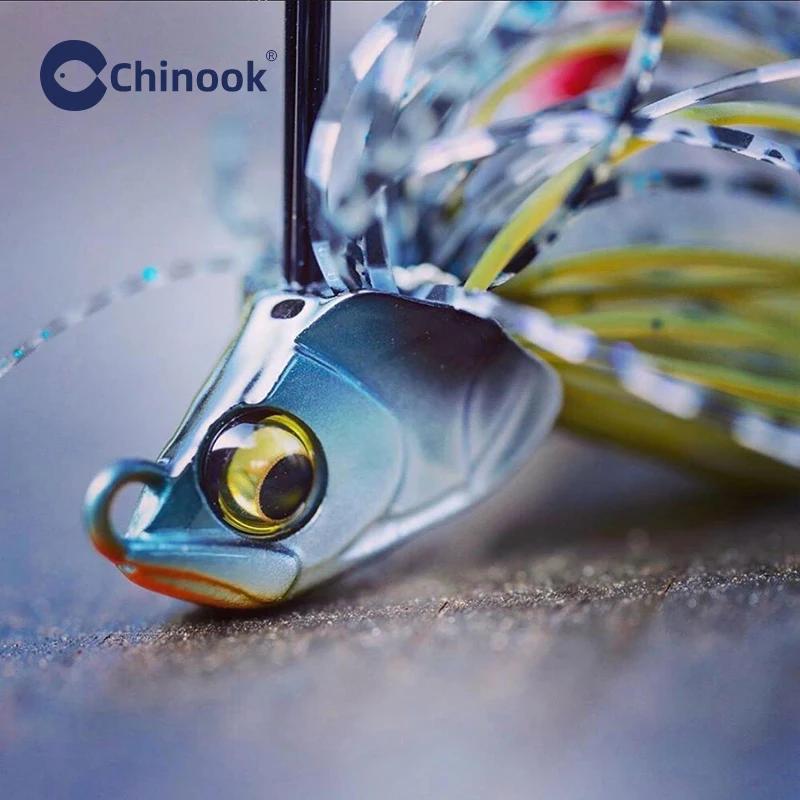 1 pièce 13g Jig métallique pour la pêche au bar, avec jupe en silicone, type Chatterbait, Spinnerbai