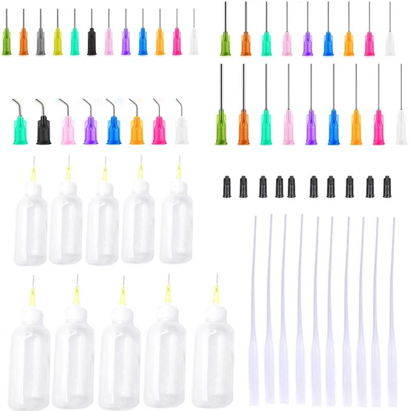 Kit applicateur de distributeurs, bouteille à presser en plastique, buse de Tube de chute et aiguill