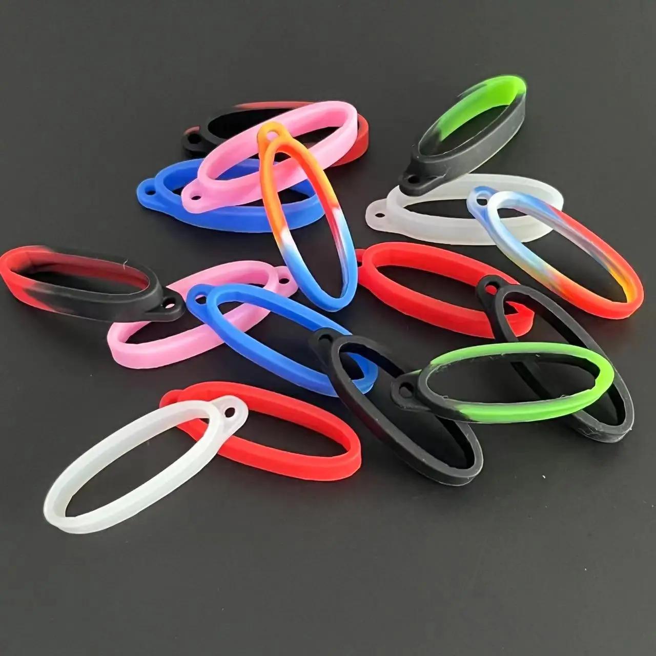 Anneau de lanière en Silicone de 40mm, avec trou pour boîte, accessoires de tige mécanique, boucle d