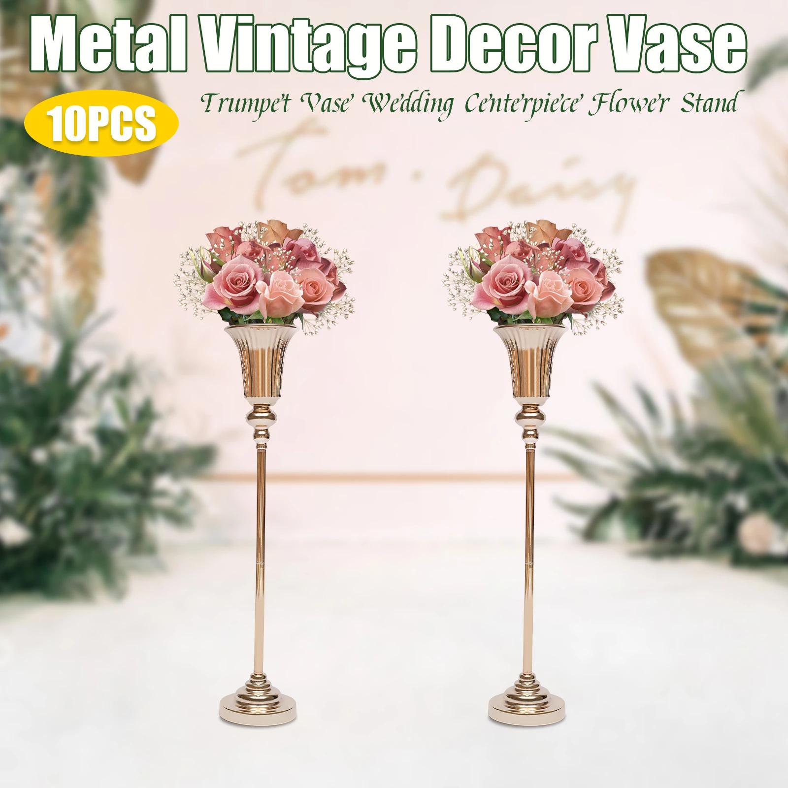 Ensemble de supports de fleurs de mariage 10 pièces 77,5 cm, présentoir floral élégant et élégant po