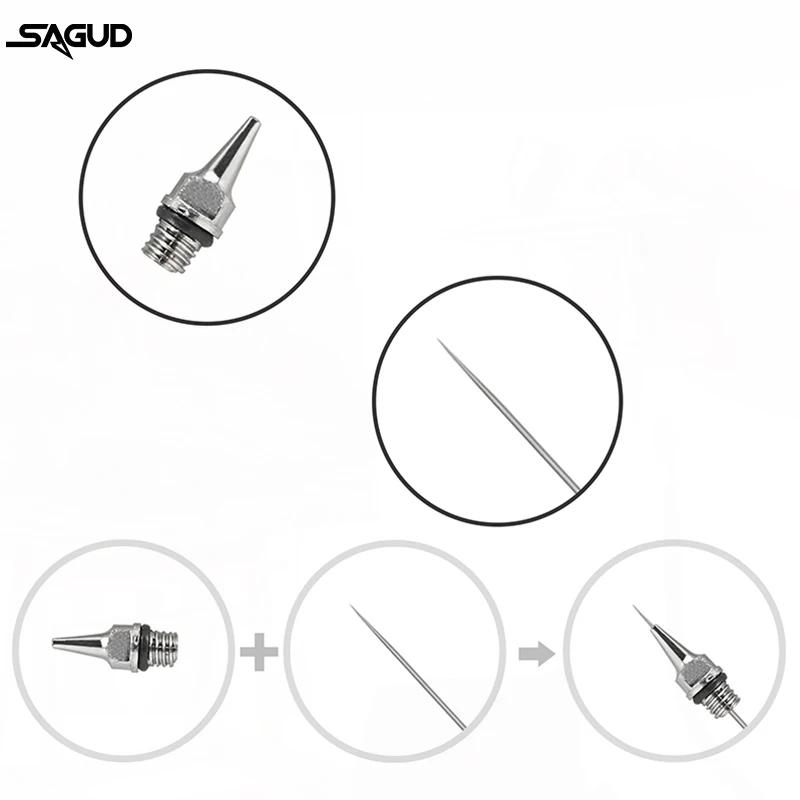 Kit d'accessoires pour outils de remplacement d'aérographe, buse et aiguille de 0.2/0.3/0.5mm pour d