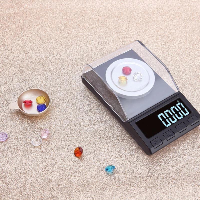 100g/50g/20g/10g 0.001g Balance numérique de précision Portable Mini bijoux or laboratoire poids mil